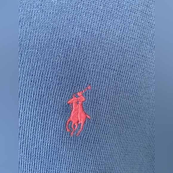 Polo Ralph Lauren V-Neck Men’s (Size Large) Baby Blue with Pink Horse - Picture 4 of 7